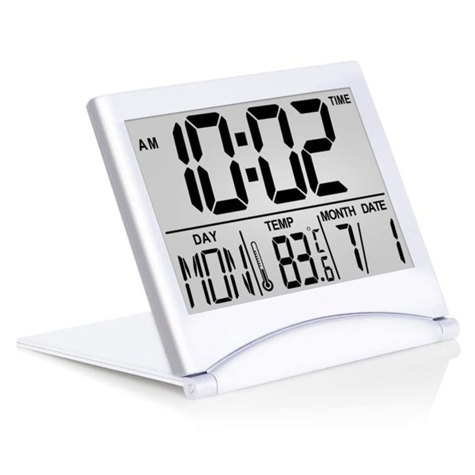 Xinsany Digital Alarm Clock - Large Display Portable Travel Clock for Bedroom & Office
