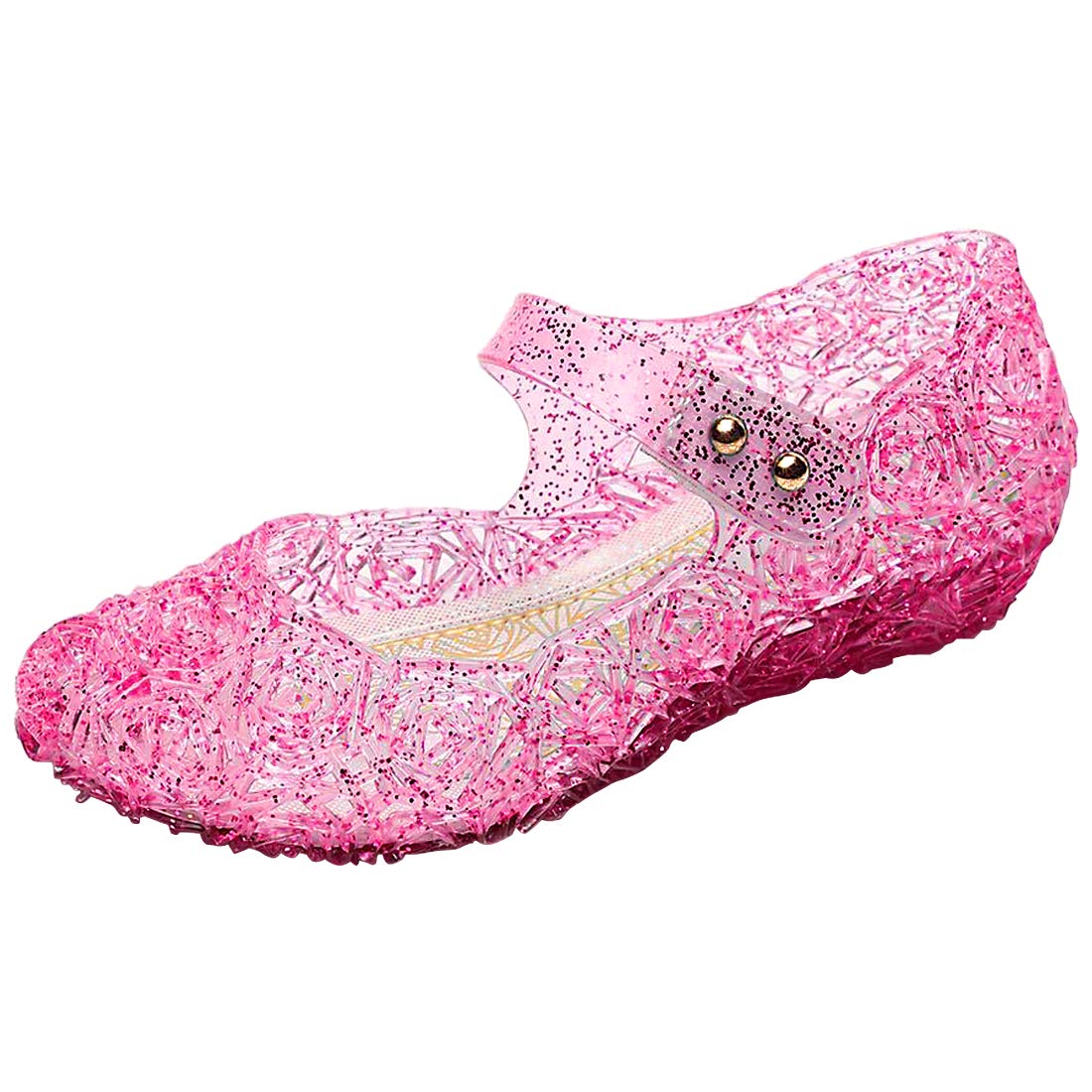 **Girls Princess Jelly Shoes - Sparkly Mary Jane Flats for Kids | Halloween, Christmas & Cosplay Costume | Party, Dress-Up & Everyday Play**