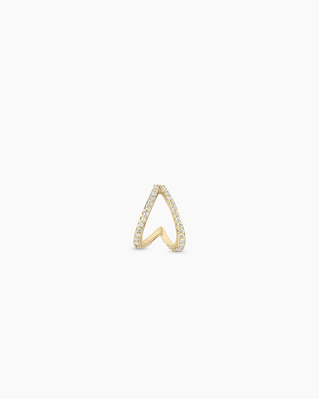 Diamond Pavé Split Single Huggie Earrings - 14K Gold Plated Minimalist Hoops for Women - Perfect for Everyday Wear, Parties & Gifts