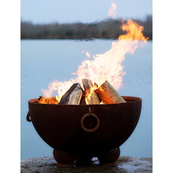 Nepal Fire Pit - Handcrafted Outdoor Fire Pit for Patio, Garden, and Backyard - Perfect for Camping, BBQ, and Relaxing Evenings