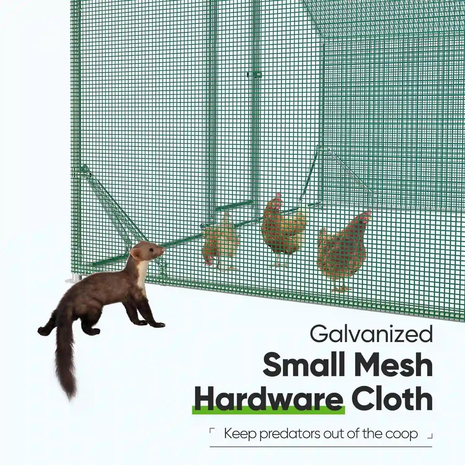 Premium Large Walk-In Chicken Coop with Run - Spacious Poultry House for 10-15 Hens - Weatherproof Outdoor Chicken Pen for Backyard Farming & Free Range Eggs