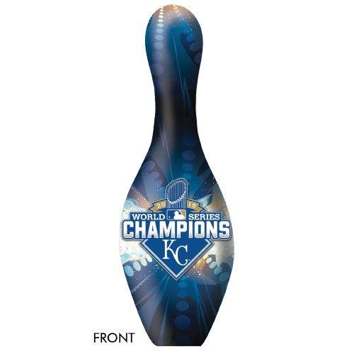 OnTheBallBowling 2015 World Series Champion Kansas City Royals Collectible Bowling Pin - Perfect for Sports Memorabilia Collections, Man Cave Decor, and Baseball Fan Gifts