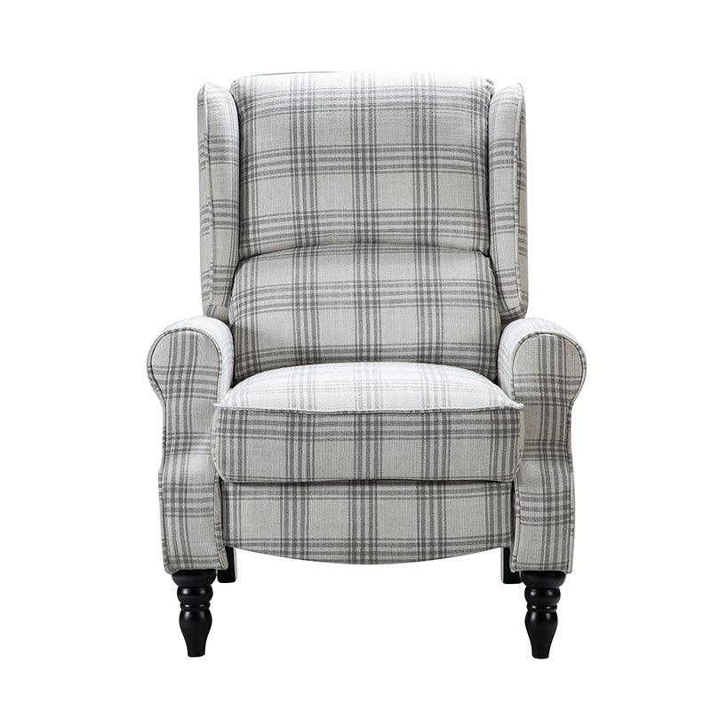 Erdeni Upholstered Manual Wingback Recliner Chair - Comfortable Living Room Armchair with Smooth Reclining Mechanism - Perfect for Home Theater, Reading Nook & Relaxation