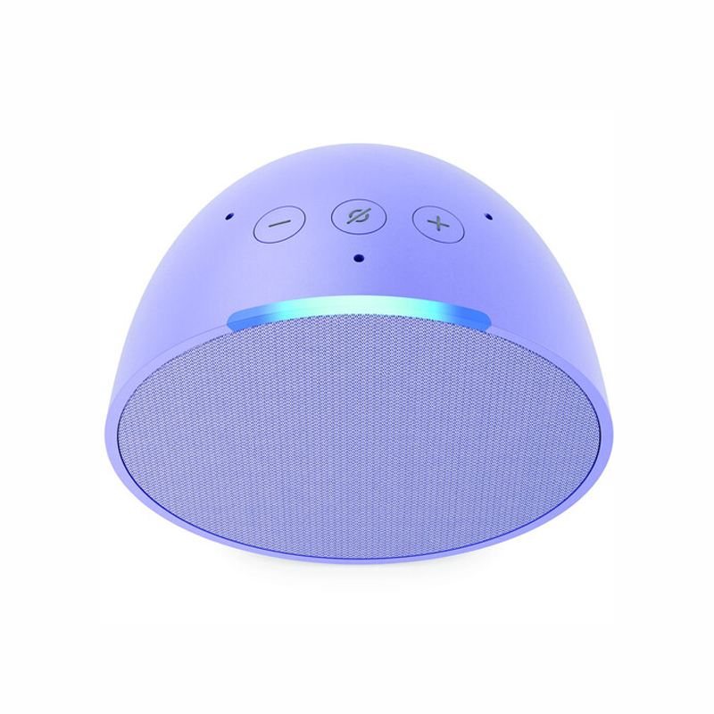 Echo Pop Smart Speaker with Alexa | Lavender Color | Compact Design for Home, Office & Bedroom | Hands-Free Voice Control & Music Streaming