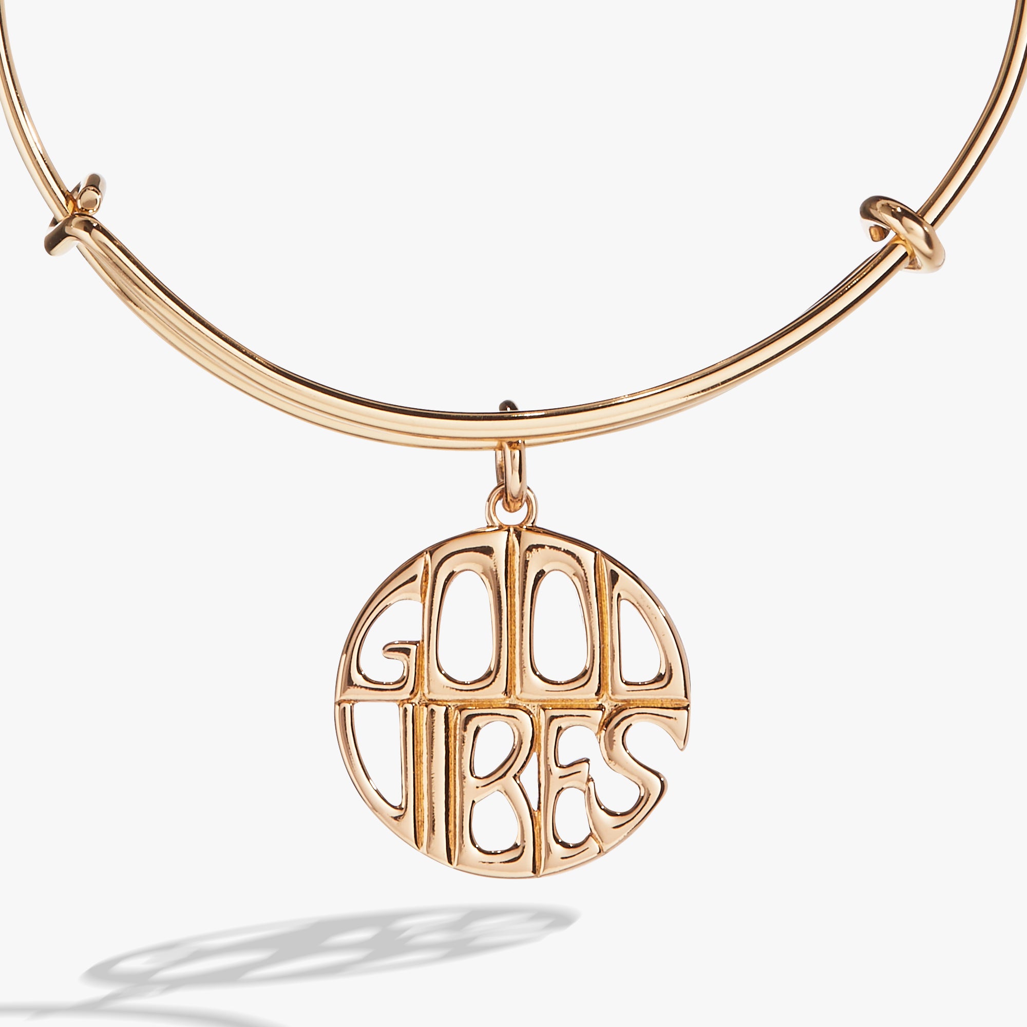Good Vibes Bangle - Positive Energy Adjustable Bracelet for Women | Yoga, Meditation & Everyday Wear