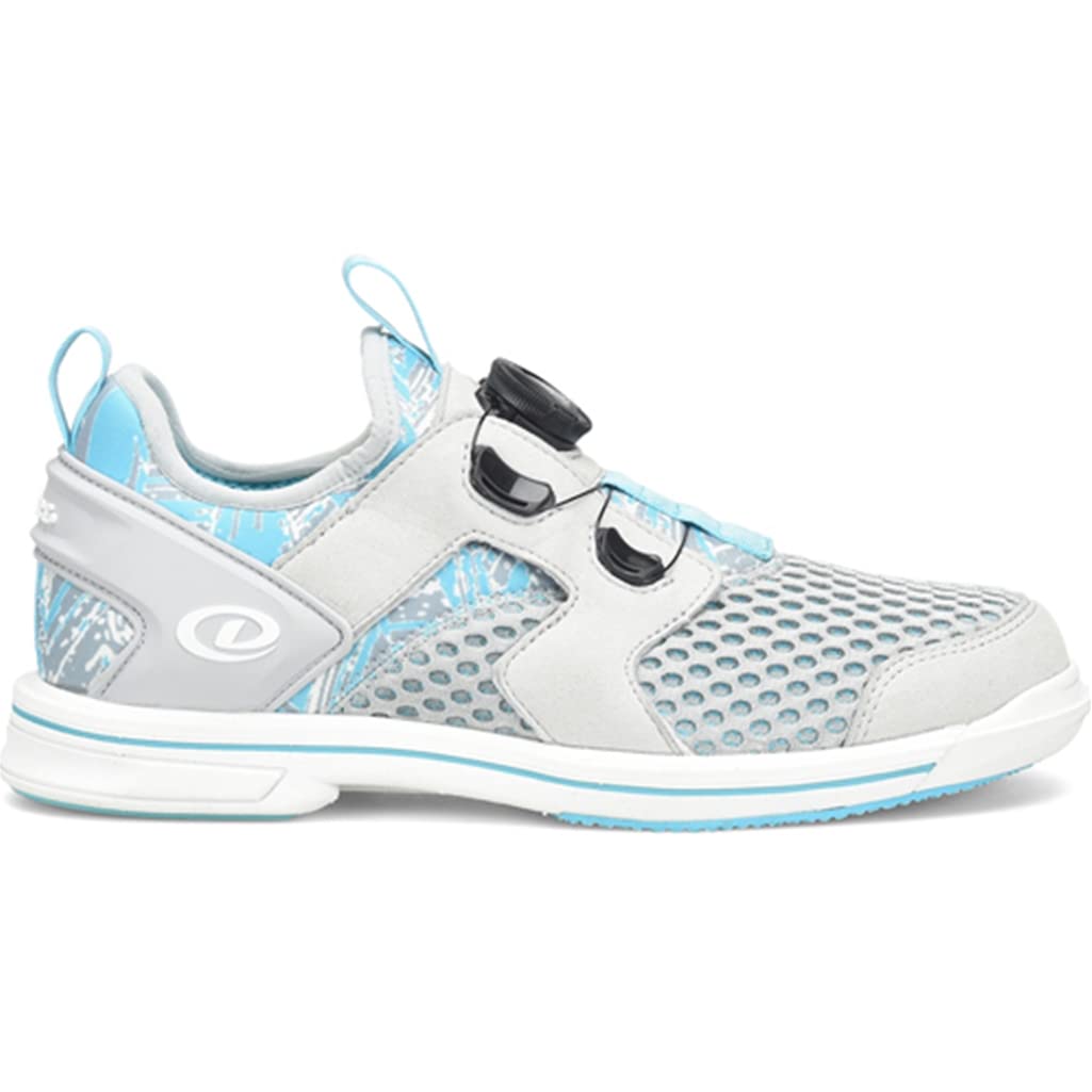 Dexter Women's Pro BOA Bowling Shoes - Light Grey/Blue Size 8 | Comfortable & Durable for League Play & Tournaments | Perfect for Serious Bowlers & Casual Gamers