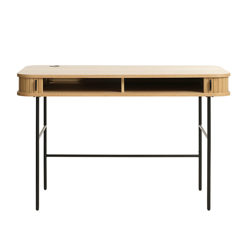 NOLA 47-Inch Study Desk - Solid Oak Wood Writing Desk for Home Office, Dorm Room, or Study Space - Perfect for Remote Work and Online Learning