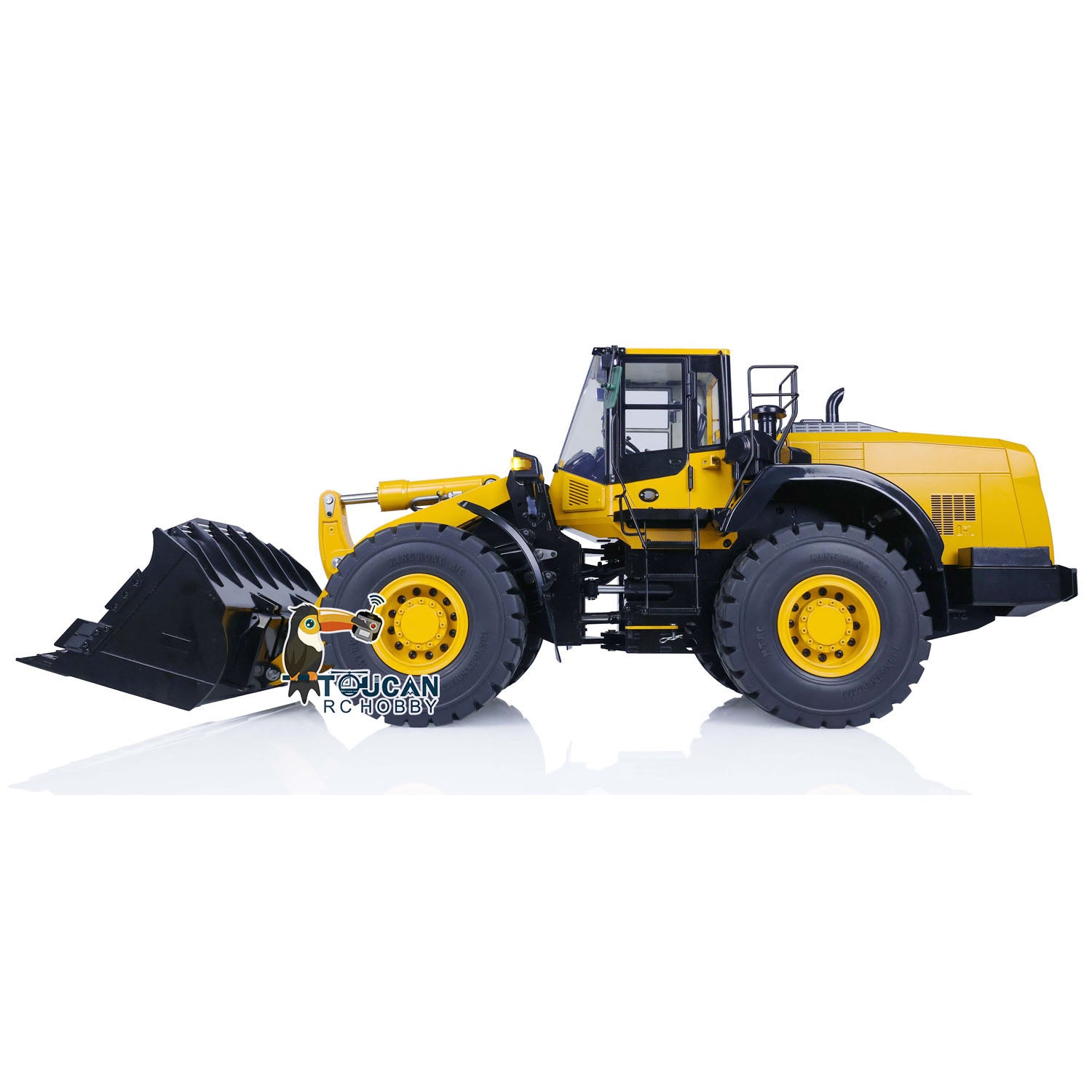 1/14 Scale RC Hydraulic Loader WA480 - Electric Construction Toy with Quick Coupler, Fork & Bucket - Realistic Light & Sound - ST8 Radio Control - Battery Powered for Kids & Adults - Perfect for Construction Site Play, Backyard Fun & RC Enthusiasts