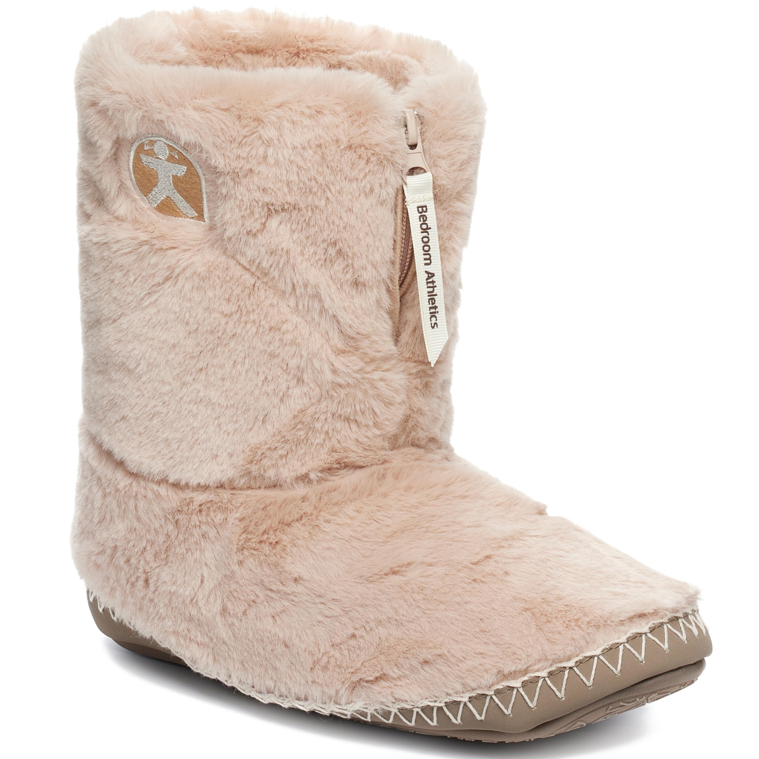 Women's Warm Faux Fur Memory Foam Slipper Boots - Indoor/Outdoor Non-Slip House Shoes with Zip Up Closure & Machine Washable Design - Perfect for Winter Comfort at Home, Office or Travel - Marilyn
