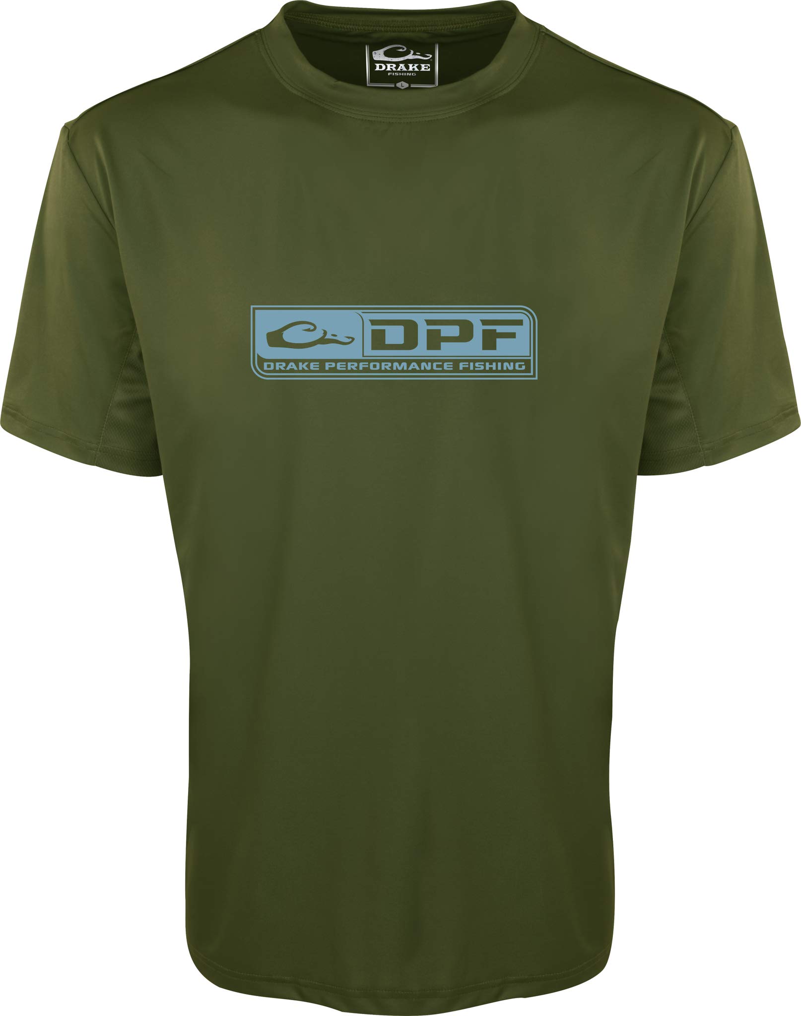 Drake Shield4 Arched Mesh Back Crew Short Sleeve T-Shirt - Vineyard Green - Medium | Comfortable & Breathable for Outdoor Activities & Casual Wear