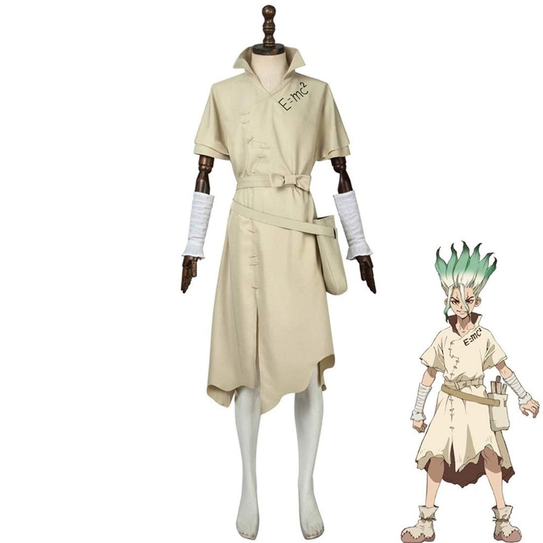 Anime Stone Cosplay Senku Costume Full Set - Perfect for Halloween, Christmas, Cosplay Events & Anime Conventions