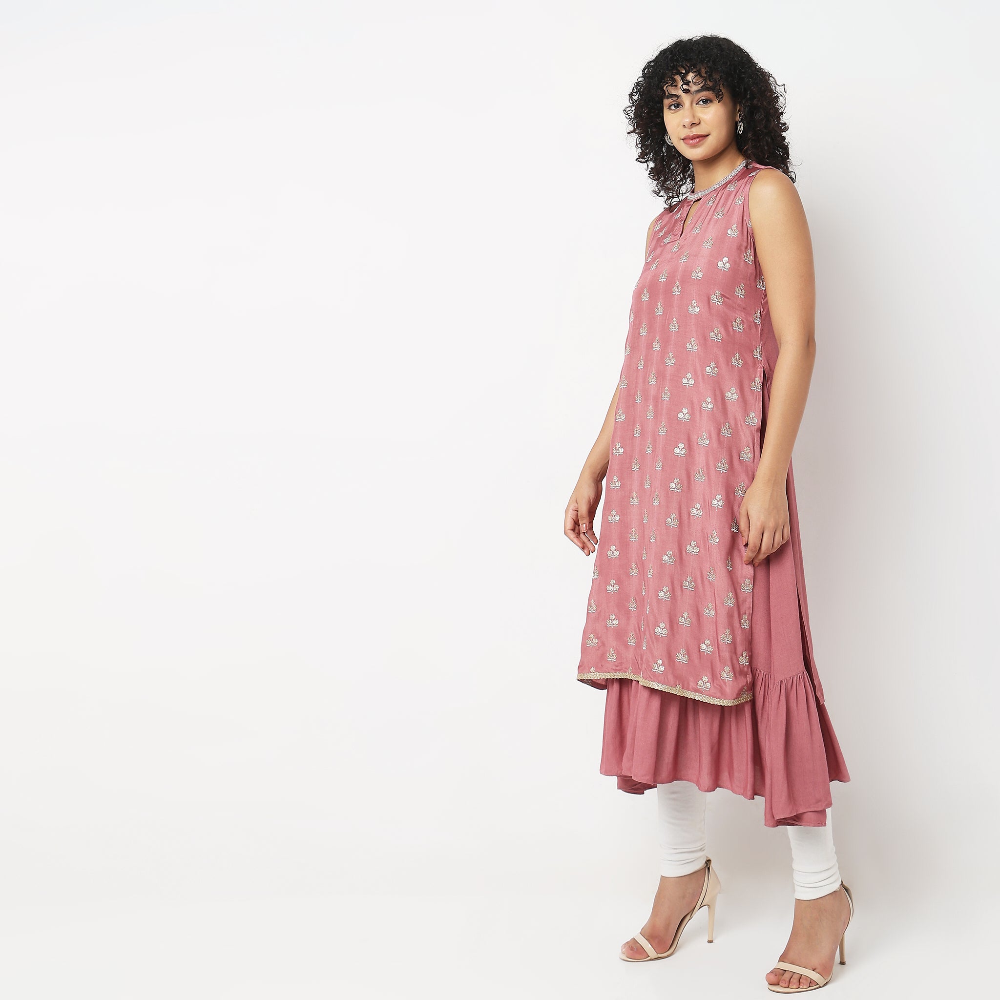 Flare Fit Embellished Kurta for Women - Stylish Indian Ethnic Tunic Top for Parties, Weddings & Festivals | Perfect for Casual & Formal Occasions
