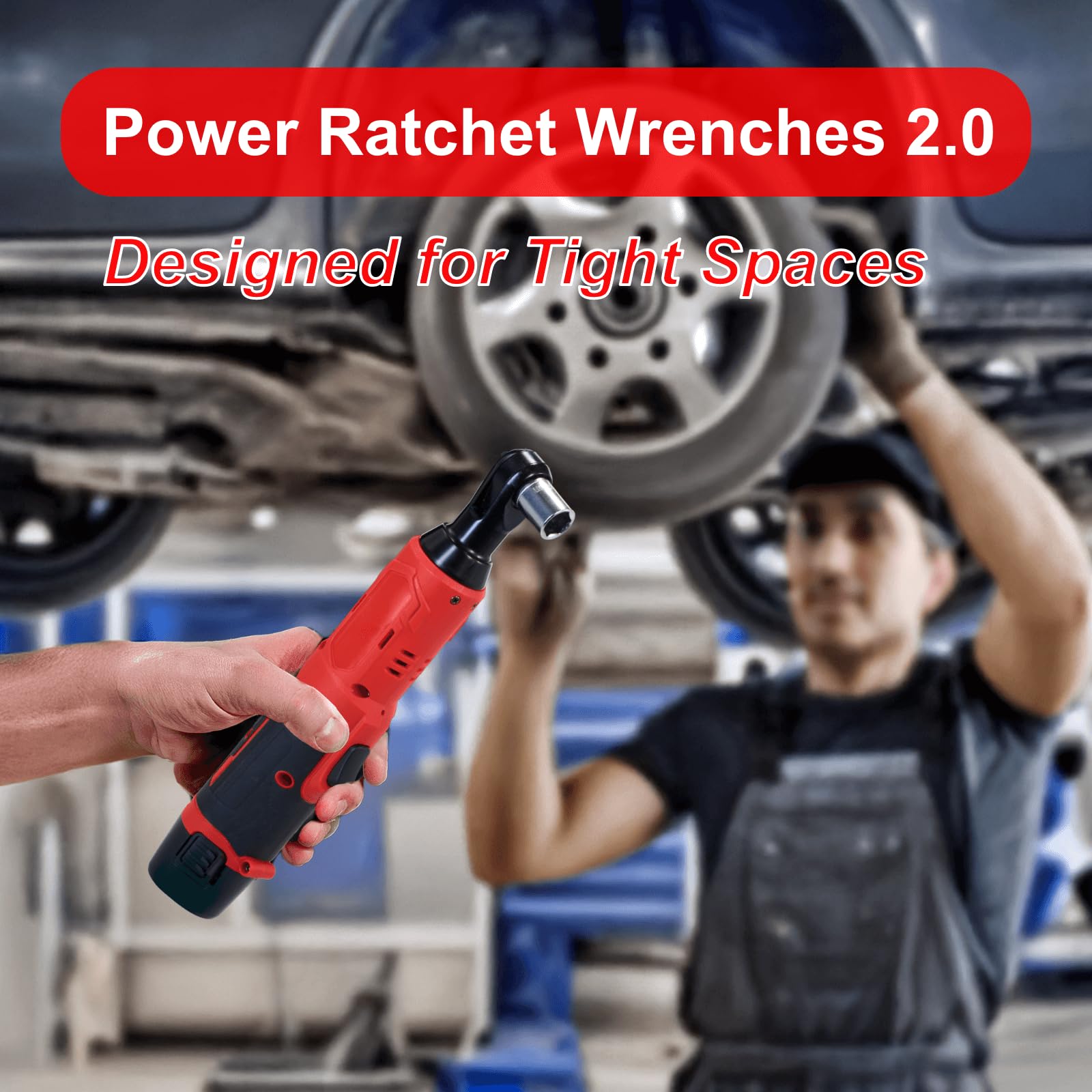 12V Cordless Electric Ratchet Wrench Set - 3/8