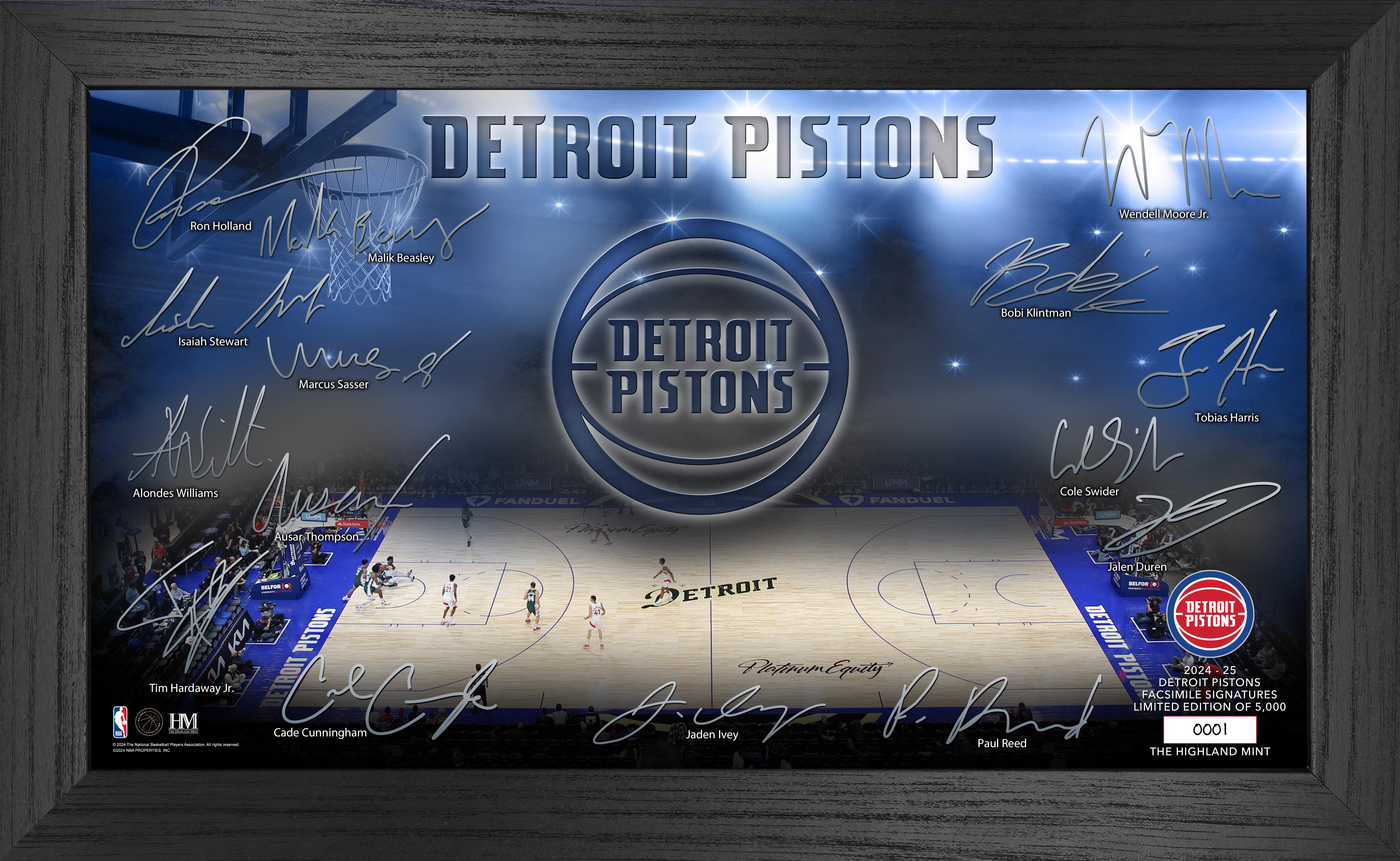Detroit Pistons 2024-25 Signature Court Basketball Jersey - Authentic NBA Player Edition - Perfect for Game Day, Fan Events & Sports Collectibles