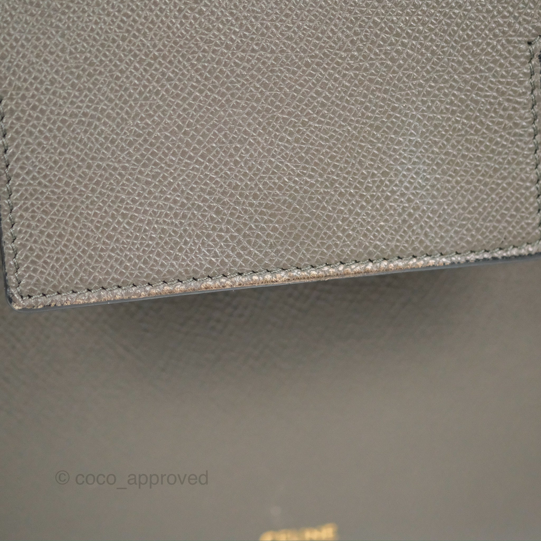 Celine Nano Belt Bag in Grey Grained Calfskin with Gold Hardware - Luxury Crossbody Bag for Women, Perfect for Work, Travel & Everyday Use