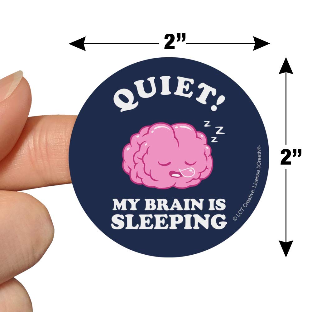 Funny Humor Stickers - 'Quiet My Brain is Sleeping' Planner & Scrapbooking Decals for Journals, Calendars, DIY Crafts | Perfect for Bullet Journals, Gift Wrapping, and School Supplies