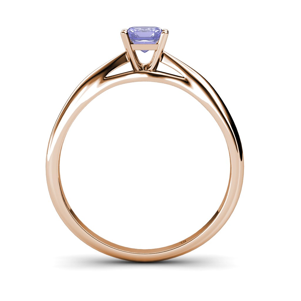 0.95 Carat Tanzanite Solitaire Ring in 14K Rose Gold - Elegant Engagement & Wedding Jewelry for Women