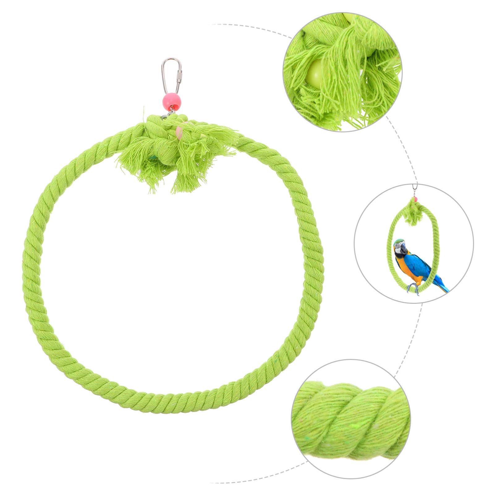 Balacoo Parrot Chew Toy & Cotton Rope Swing - Bird Hammock, Climbing Perch & Cage Accessories for Parakeets, Cockatiels | Durable Pet Supplies for Play, Exercise & Relaxation