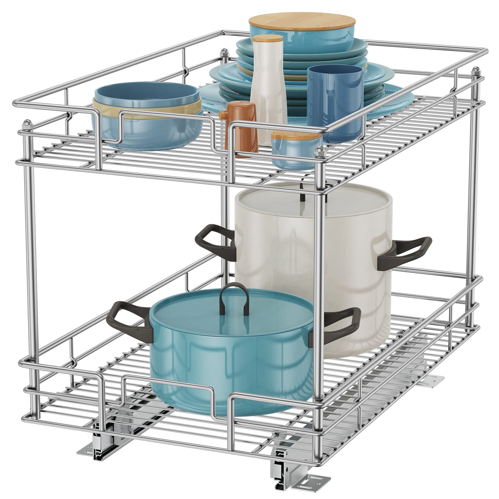 ROOMTEC 2-Tier Pull Out Cabinet Organizer - 17