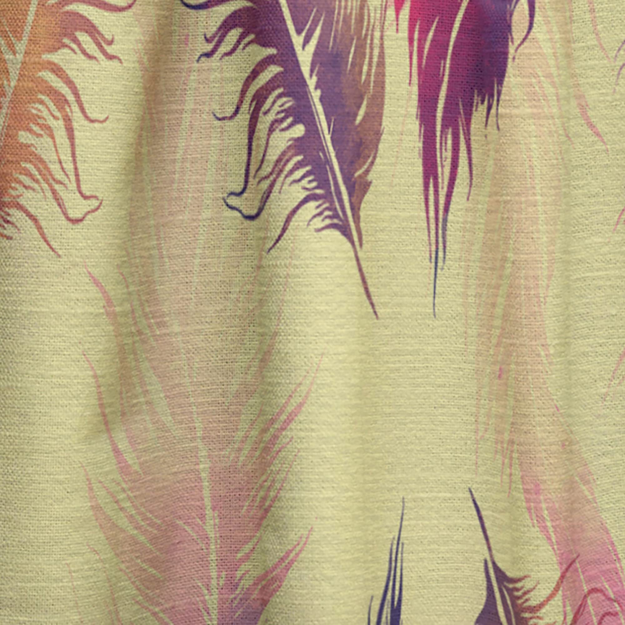DesignQ Thermal Insulated Blackout Curtains - Flying Bird Feathers Pattern - 52x84 Inch Single Panel for Bedroom & Living Room - Elegant Home Decor for Privacy & Light Control