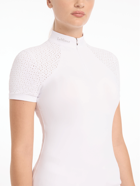 Olivia Short Sleeve Show Shirt by LeMieux - Premium Equestrian Competition Top for Women - Perfect for Horse Riding, Dressage & Show Jumping