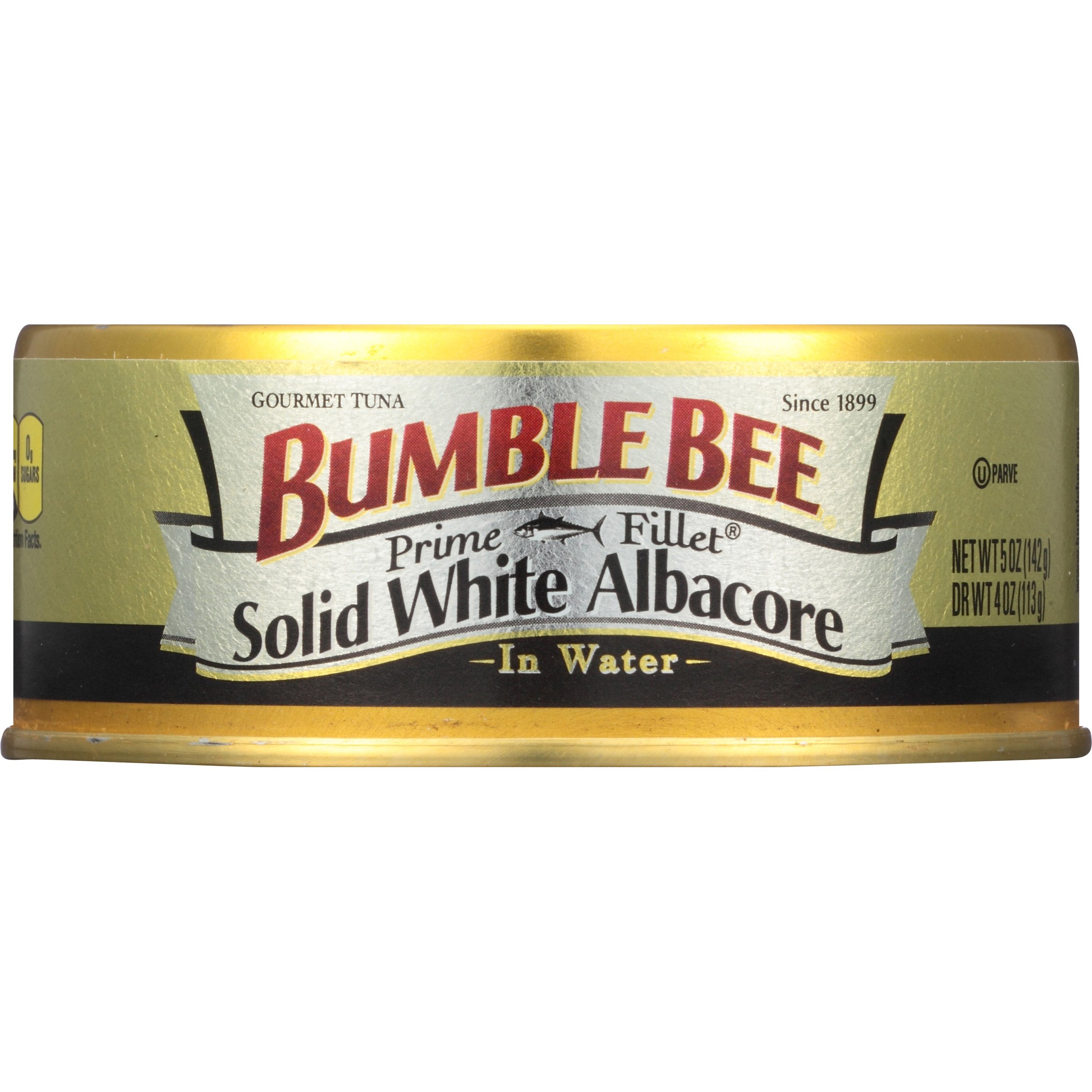 BUMBLE BEE Prime Fillet Solid White Albacore Tuna in Water - Wild Caught, High Protein, Keto & Paleo Friendly, Gluten Free, Low Carb (5 oz Can, Pack of 24) - Perfect for Salads, Sandwiches, and Healthy On-the-Go Snacks
