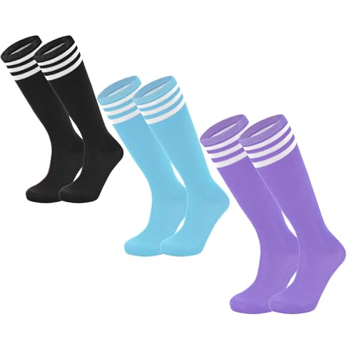 Lake Blue&black&light Purple White Stripe
