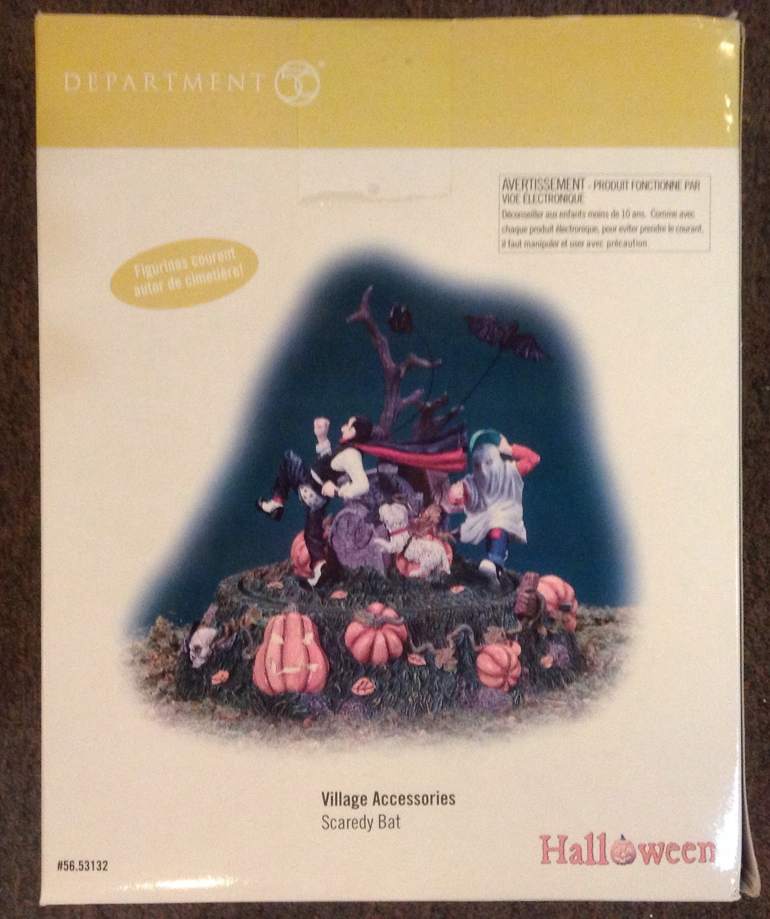 Dept 56 Scaredy Bat 53132 Halloween Village Accessory - Spooky Home Decor for Halloween Displays & Collectible Village Scenes