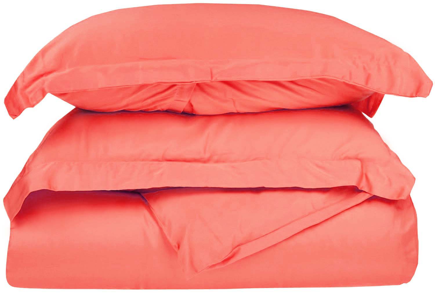 300 Thread Count Solid & Floral Cotton Duvet Cover Set - All Season Soft Bedding for Master Bedroom, Guest Room & Vacation Homes