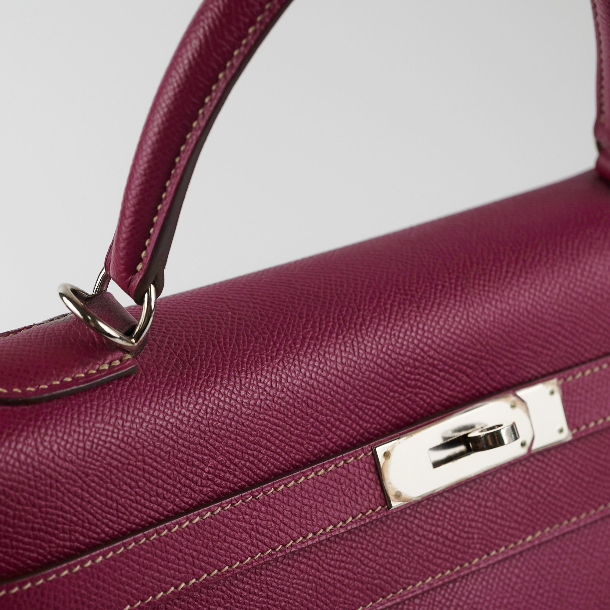 Authentic Hermes Kelly 35 Epsom Leather Bag in Tosca Color with Square Stamp (2011) - Luxury Handbag for Women, Perfect for Work, Travel & Special Occasions