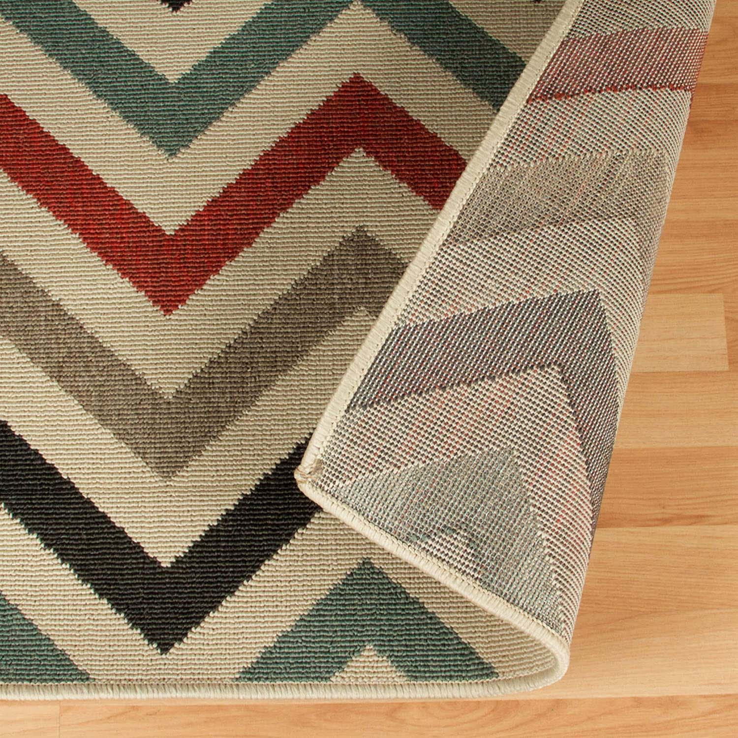 Chevron Zig Zag Geometric Modern Indoor Outdoor Area Rug - Non-Slip Soft Comfortable for Living Room, Bedroom, Patio & Office Decor