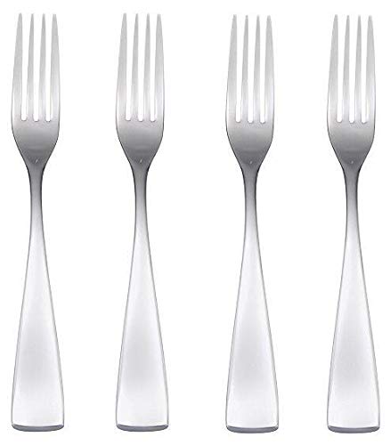Premium 4-Piece Stainless Steel Dinner Forks Set - Durable Kitchen Utensils for Everyday Dining, Parties & Formal Occasions