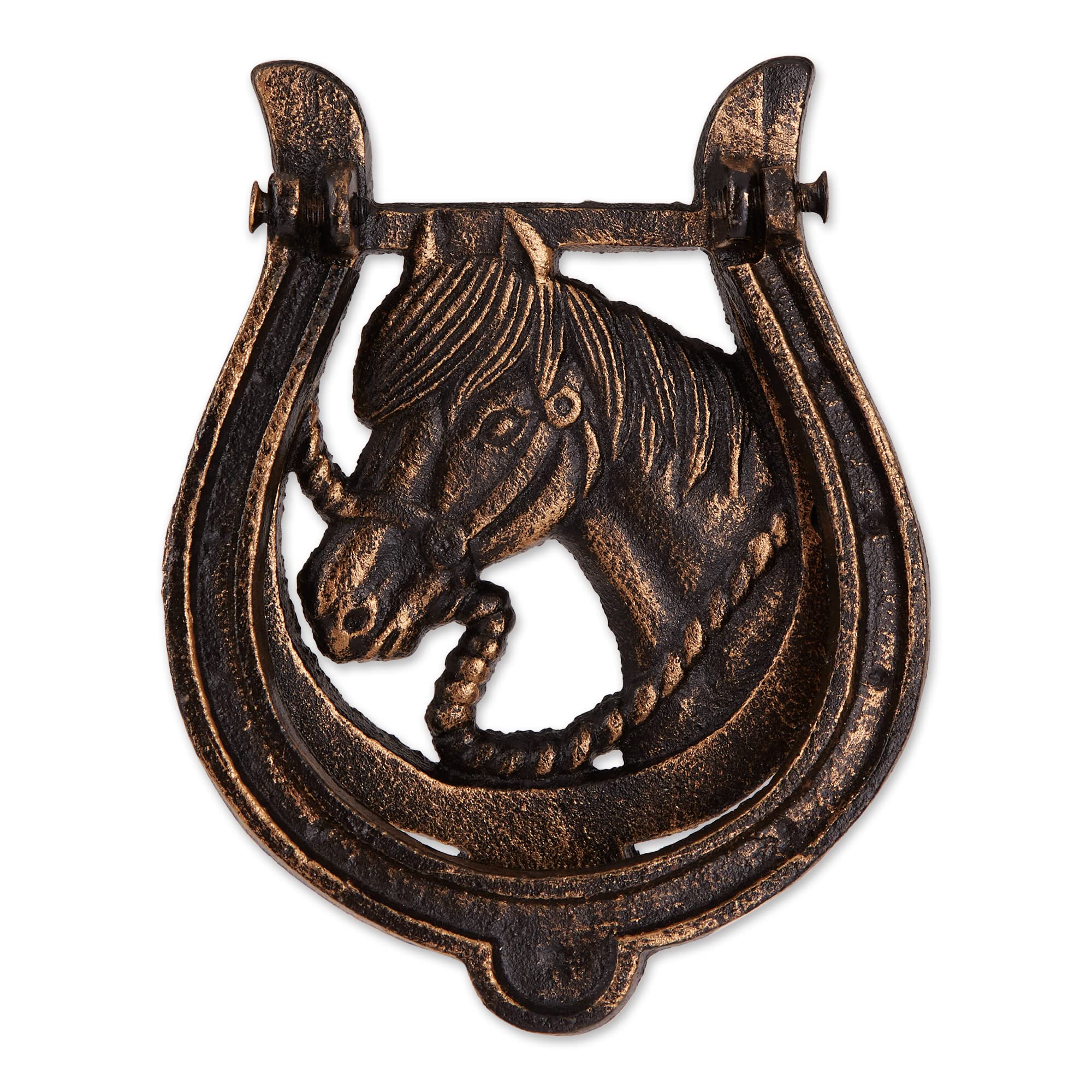 Vintage Cast Iron Horseshoe Door Knocker - Rustic Accent Plus Design for Home & Garden Decor | Perfect for Farmhouse, Cottage & Western Style Entryways