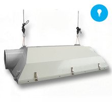 El Jefe Double 8-Inch Dual Lamp Reflector - High Efficiency Grow Light for Indoor Plants, Hydroponics & Greenhouse Gardening