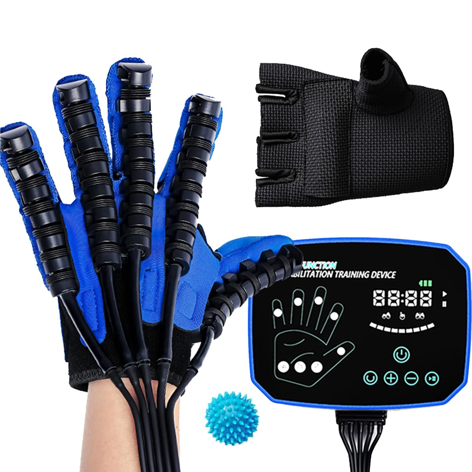 ODIE·TOM Hemiplegia Finger Rehabilitation Trainer Robot Gloves - Upgraded Self-Training Pneumatic Mirror Mode Hand Function Recovery Equipment for Stroke Patients (Left Hand, Size L) - Ideal for Home Therapy & Post-Stroke Rehabilitation