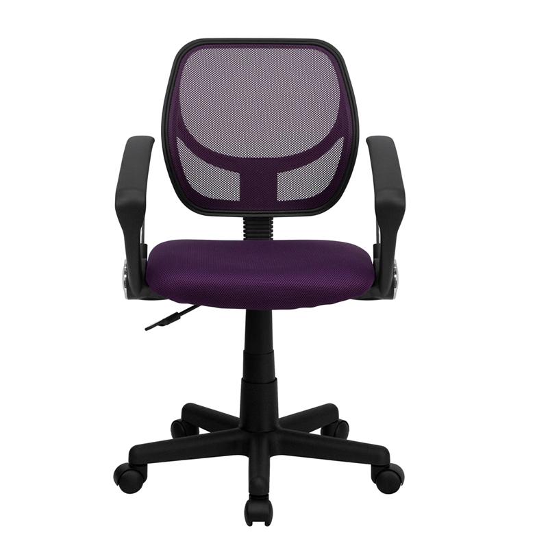 FLASH Neri Kids Low Back Black Mesh Swivel Task Office Chair with Curved Square Back and Arms - Ergonomic Study Chair for Children, Perfect for Homework, Online Classes & Gaming Desks