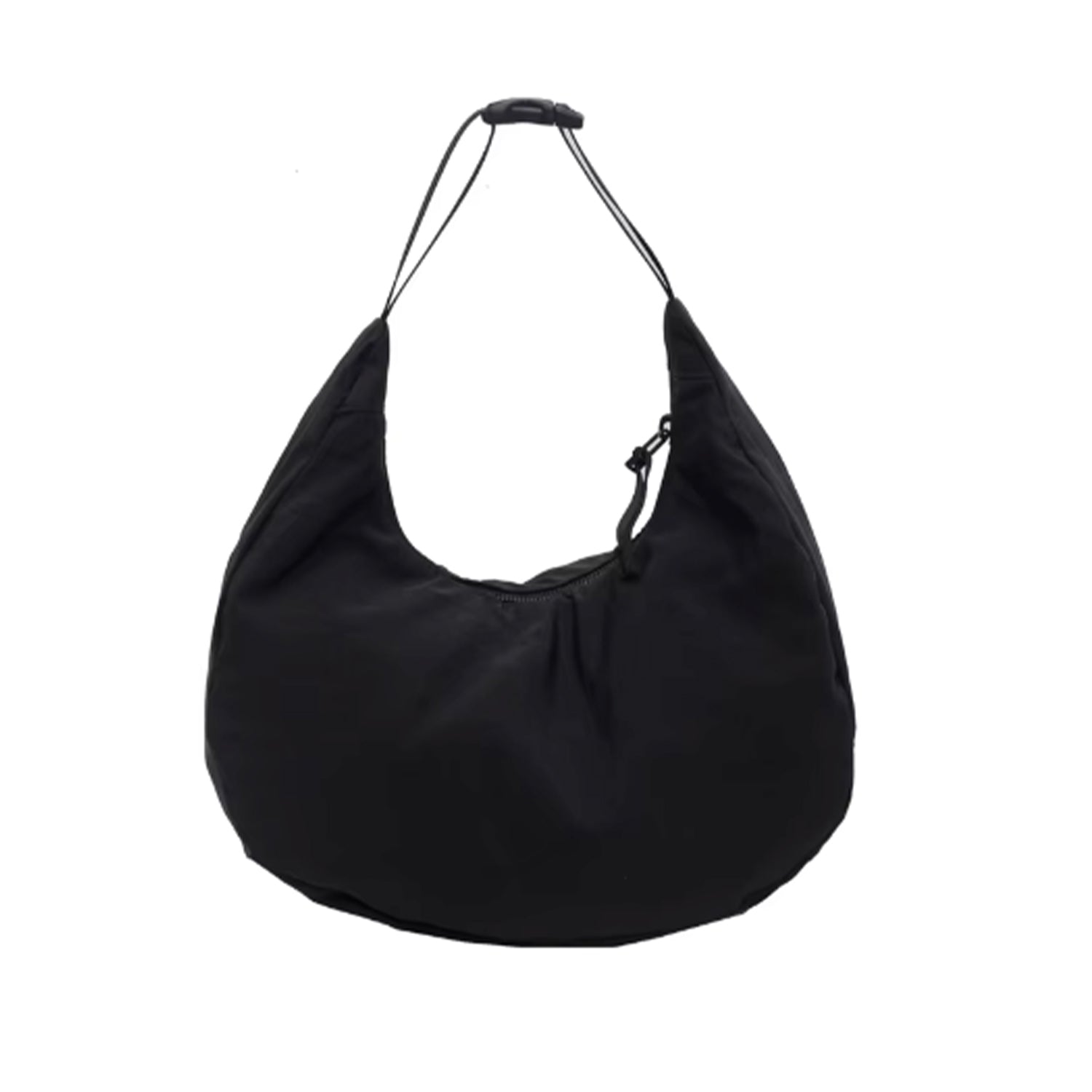 FLOOF Mini Nylon Crescent Bag in Black - Stylish Crossbody Purse for Women, Perfect for Daily Use, Travel & Parties