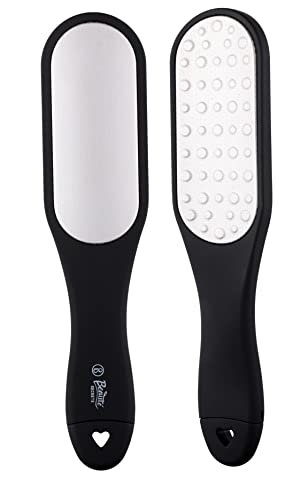 Beauté Secrets Foot File & Scrubber - Professional Pedicure Tool for Dead Skin Removal, Foot Rasp & Buffer for Smooth Feet - Perfect for Home Spa, Pedicure & Foot Care Routine (Black)
