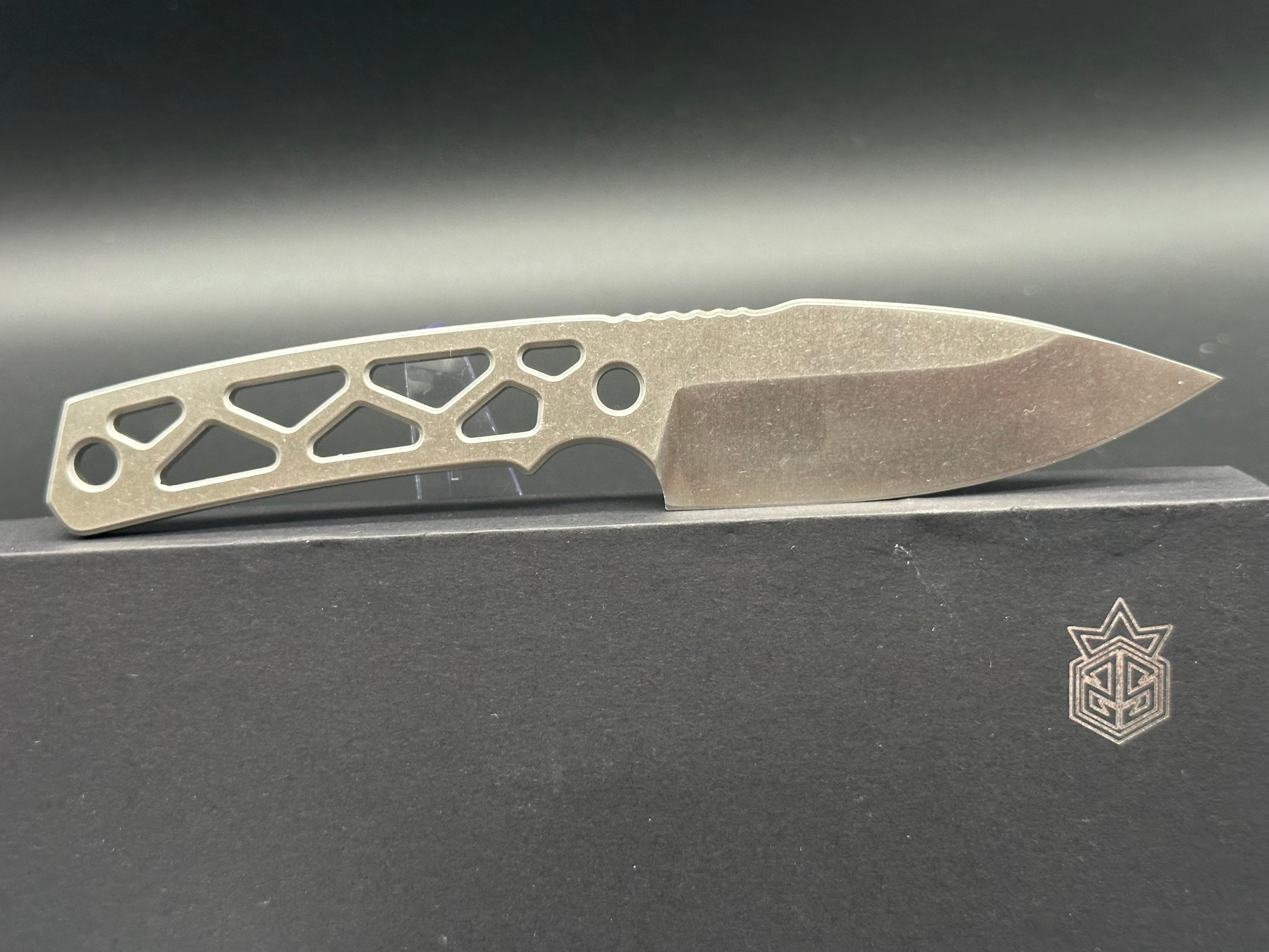 Sinners n Stone LRFT Fixed Blade Knife - M390 Steel, Stonewash Finish - Hunting, Camping, Survival, Outdoor EDC