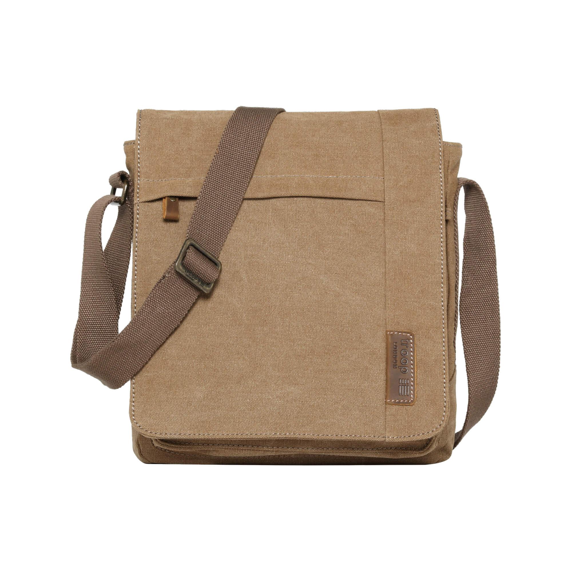 TRP0219 Troop London Classic Canvas Crossbody Bag - Stylish & Durable for Travel, Work & Everyday Use