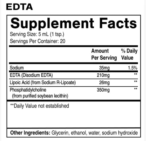 EDTA with R-Lipoic Acid Supplement - Antioxidant & Heavy Metal Detox Support for Immune Health | Daily Wellness & Detoxification Aid