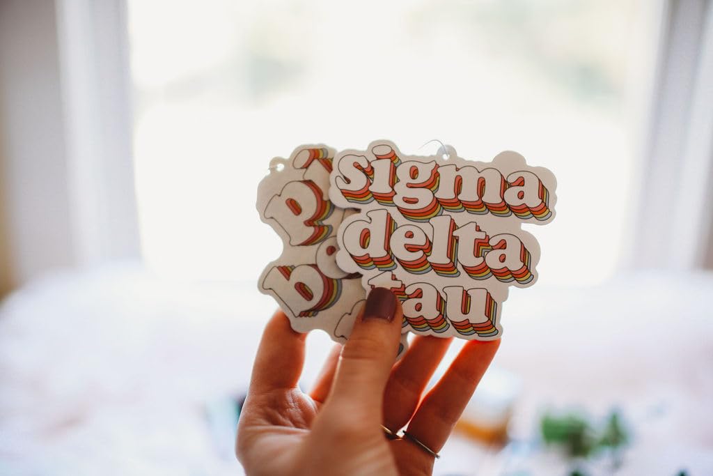 Kappa Delta Bubblegum Scented Air Freshener - Sorority Retro Car Air Freshener for KD Sisters - Perfect for Cars, Dorms & Greek Life Gifts - Long-Lasting Fragrance for Sorority Charm & Nostalgia