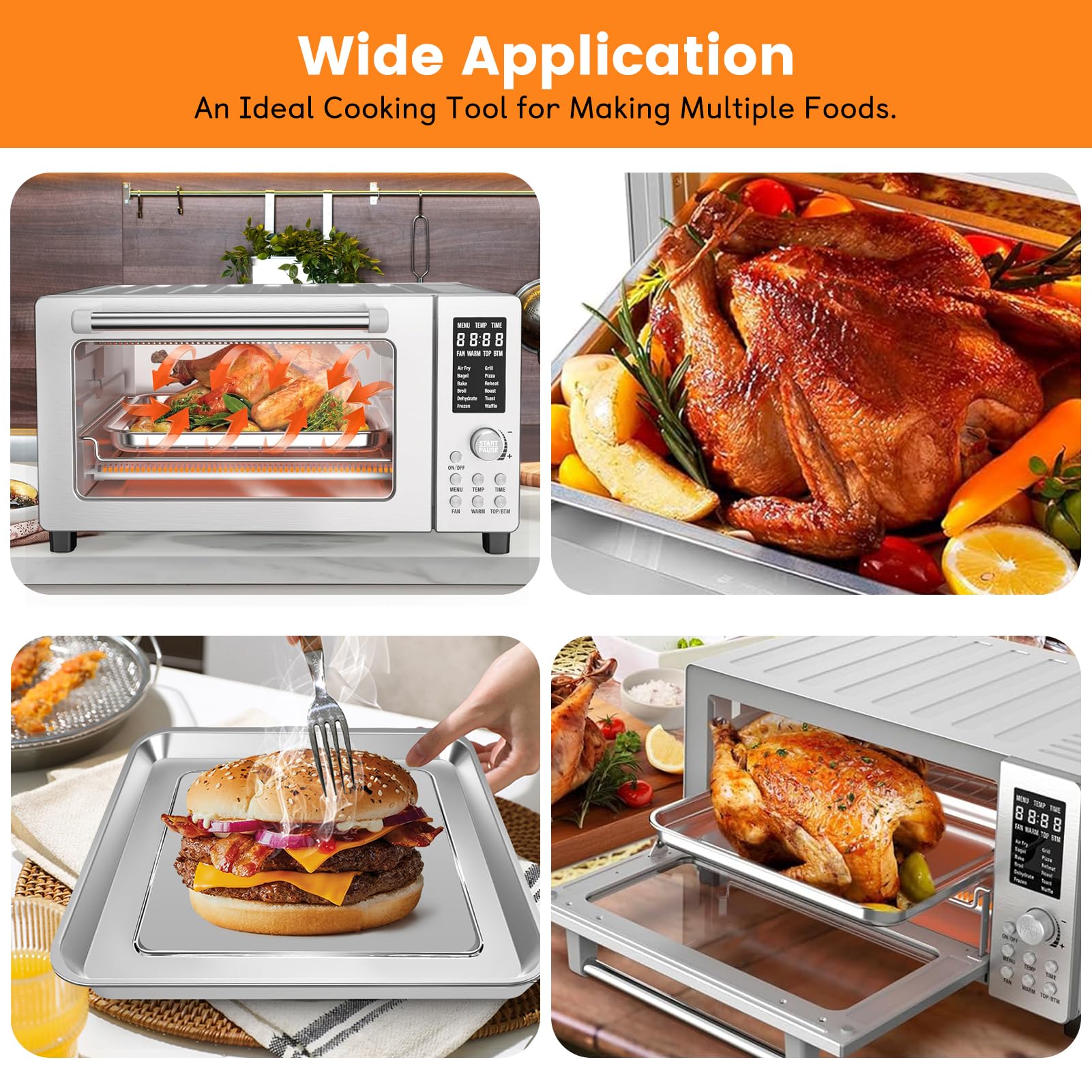 Non-Stick Air Fryer Baking Pan for Nuwave Bravo 12-in-1 21 Qt Air Fryer Toaster Oven - 11.2