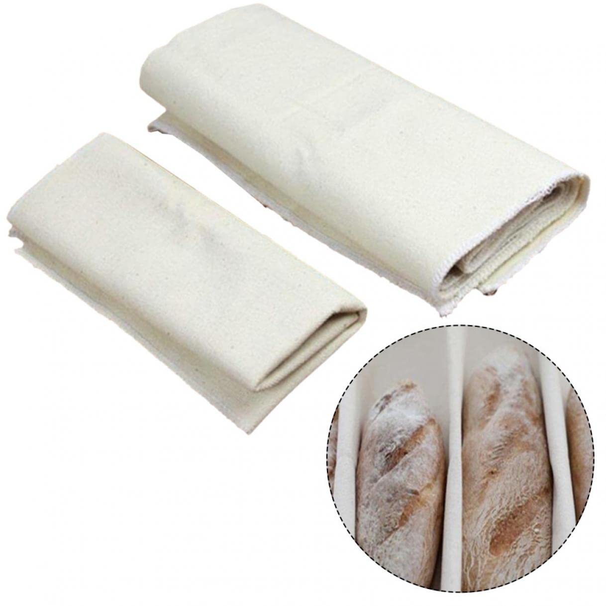 Premium Linen Dough Cloth for Baking - 45 x 75 cm Baker's Linen Bread Making Cloth - Ideal for Dough Preparation, Proofing & Artisan Bread Baking - Perfect for Home Bakers & Professional Kitchens