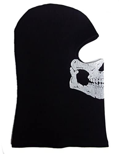 Call of Duty Ghost Mask Balaclava - Skull Face Cover for Men, Windproof Ski Headwear & Motorcycle Helmet Liner (Black) - Perfect for Winter Sports, Outdoor Adventures & Cosplay