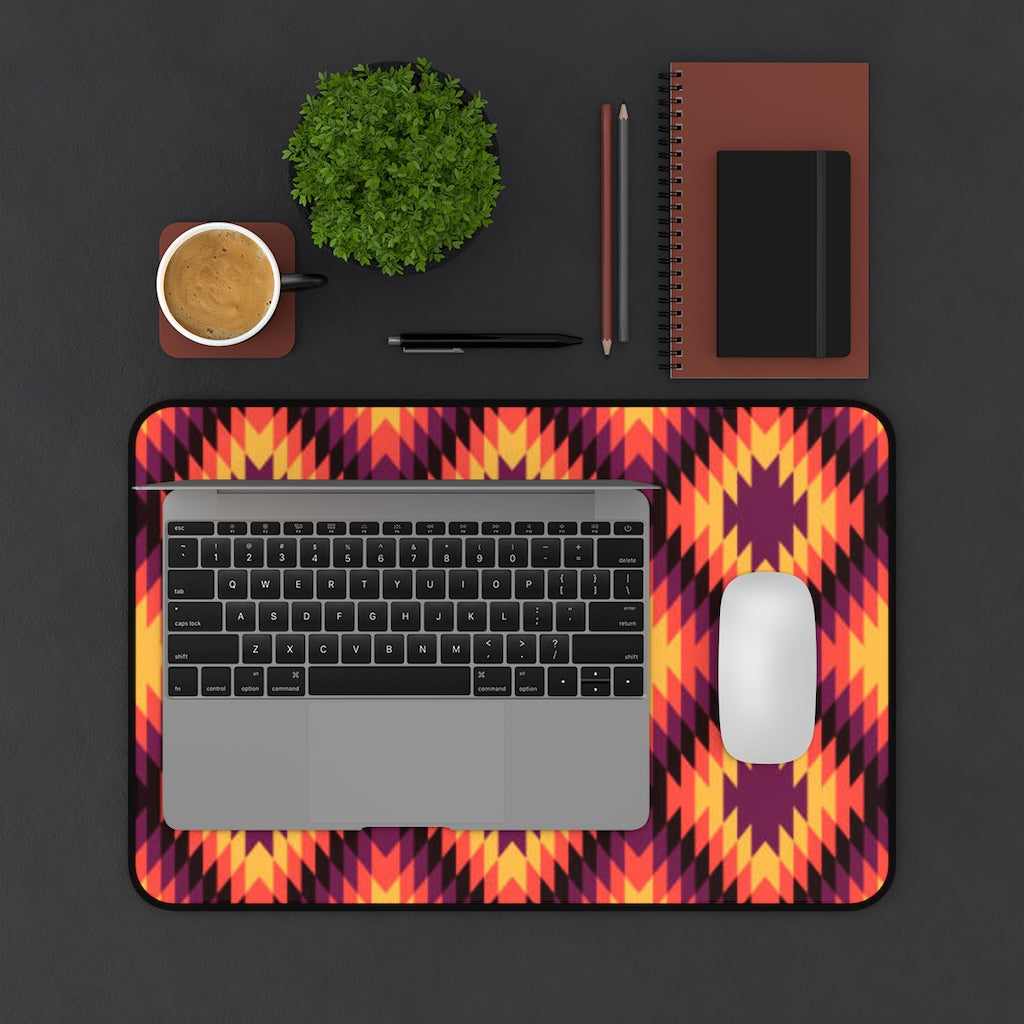 Boho Southwestern Sedona Sunset Large Desk Mat - Extra Large Mouse Pad & Desk Accessory (3 Sizes) for Home Office, Gaming & Workspace Decor