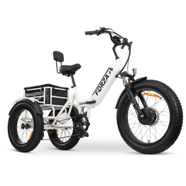 Go Bike FORZA Electric Tricycle for Adults - 500W Motor, 20MPH, 48V 15Ah Battery - Commuter, Leisure & Grocery Shopping E-Bike