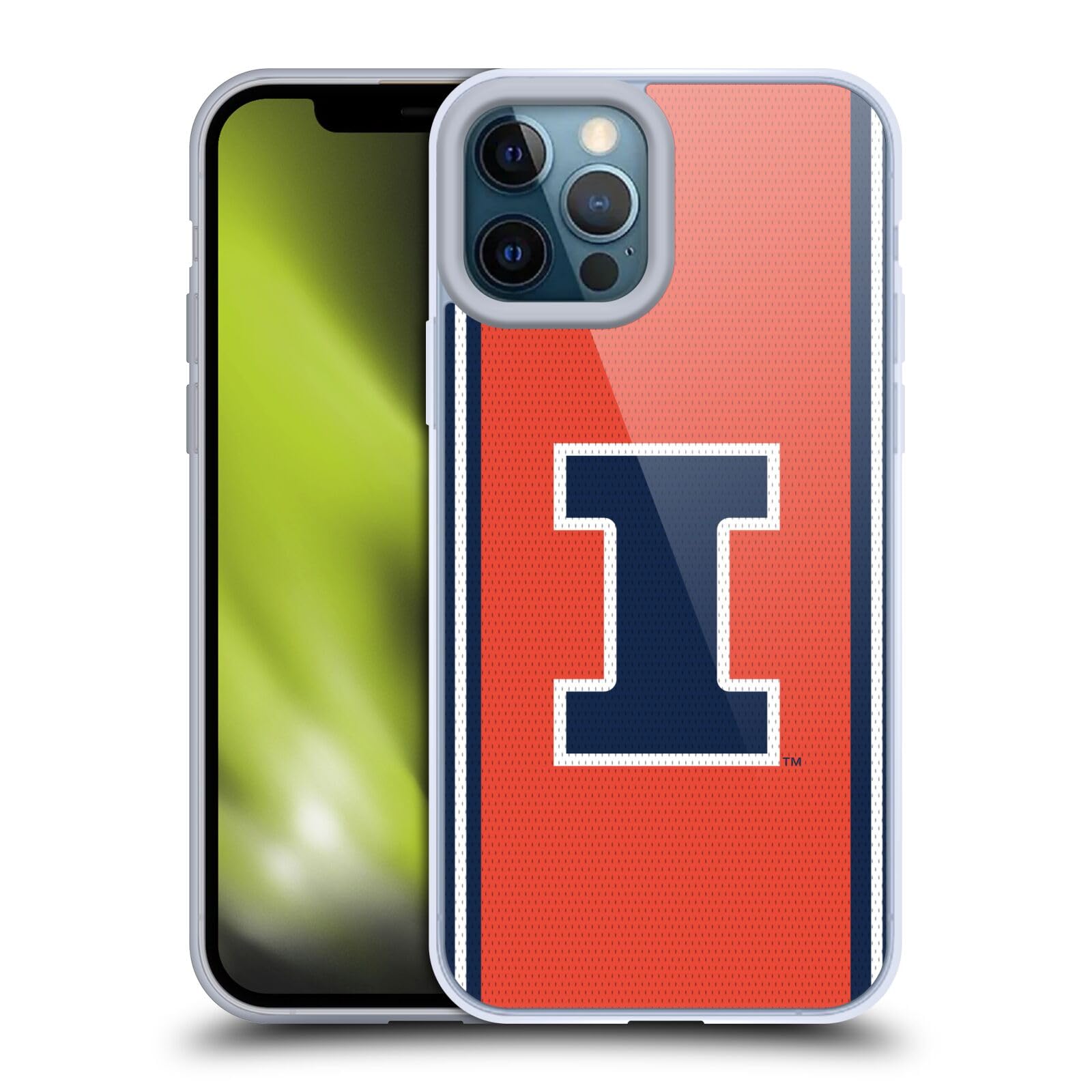 University of Illinois U of I Football Jersey iPhone 12 Pro Max Case - Officially Licensed Soft Gel Phone Cover for Fans and Alumni