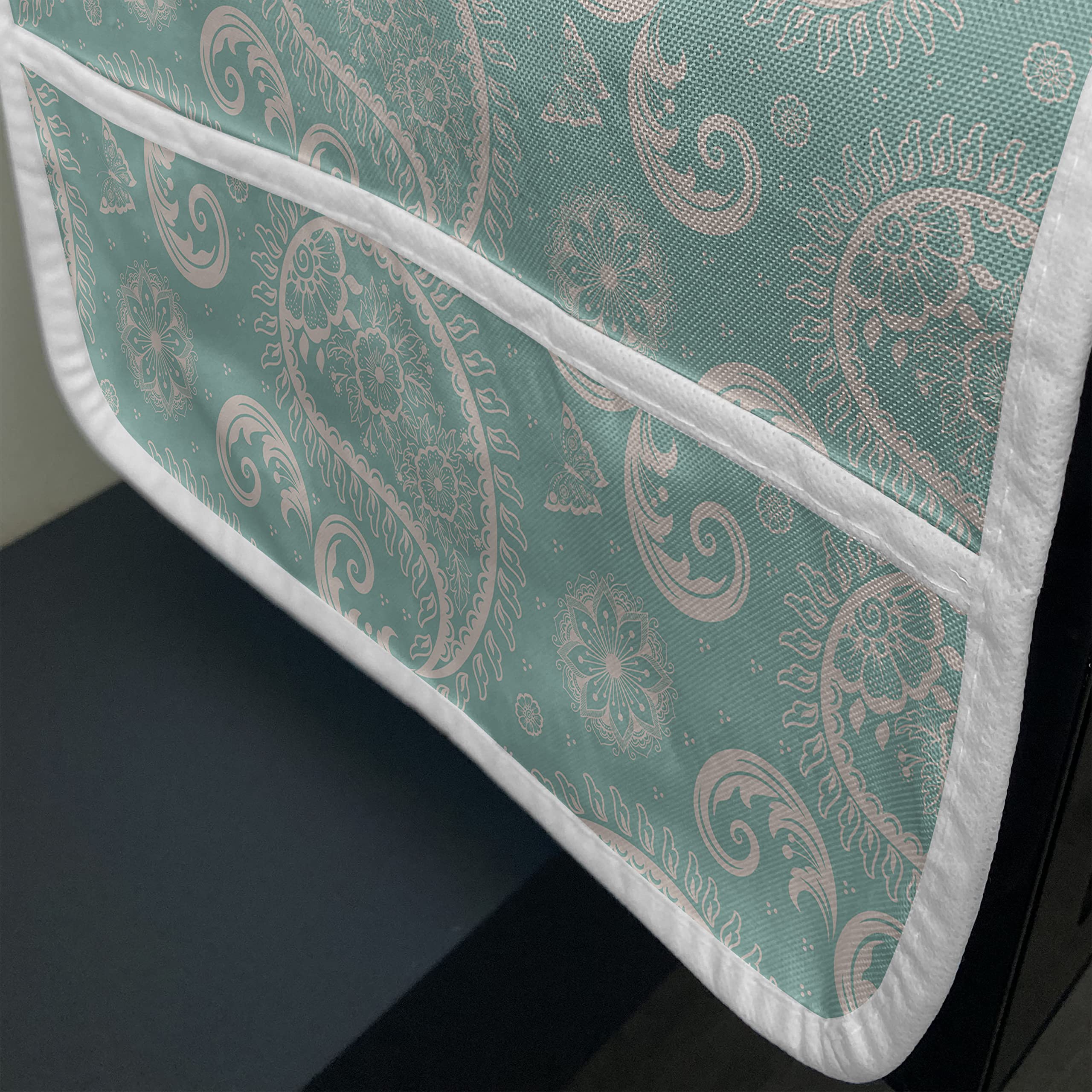 Ambesonne Paisley Microwave Cover - Waterproof Kitchen Organizer with Pockets, 36