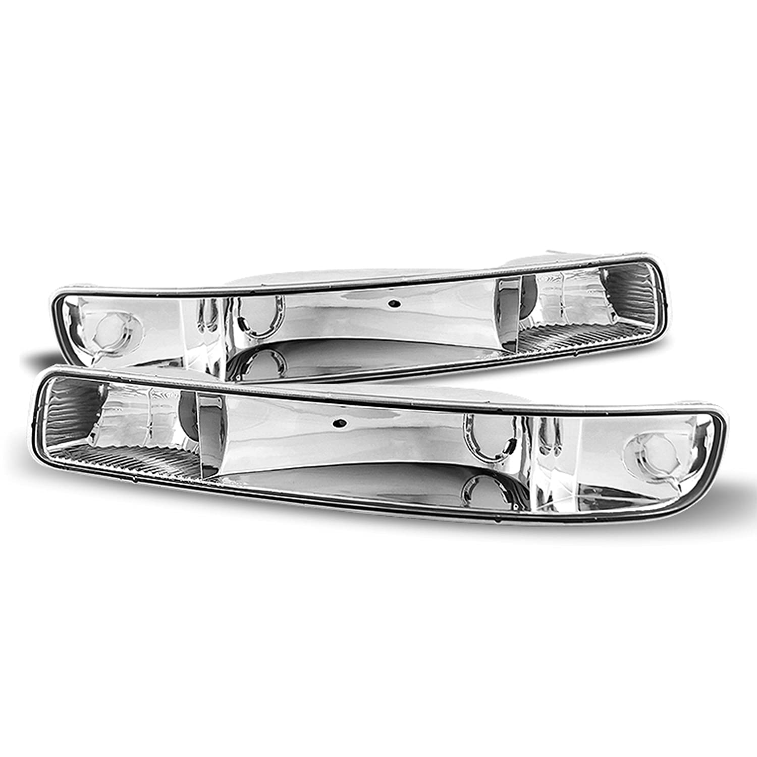 AKKON LED Projector Headlights for 2000-2006 GMC Sierra & Yukon - Chrome Housing with DRL and Bumper Turn Signals | Upgrade Your Truck's Style & Night Visibility for Off-Roading, Daily Commuting & Night Driving